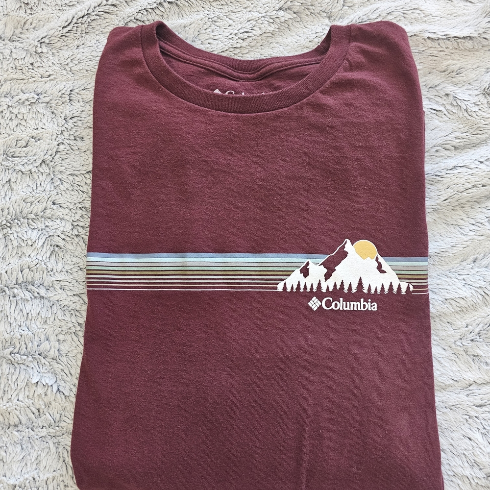 Columbia Maroon Long Sleeve Tee